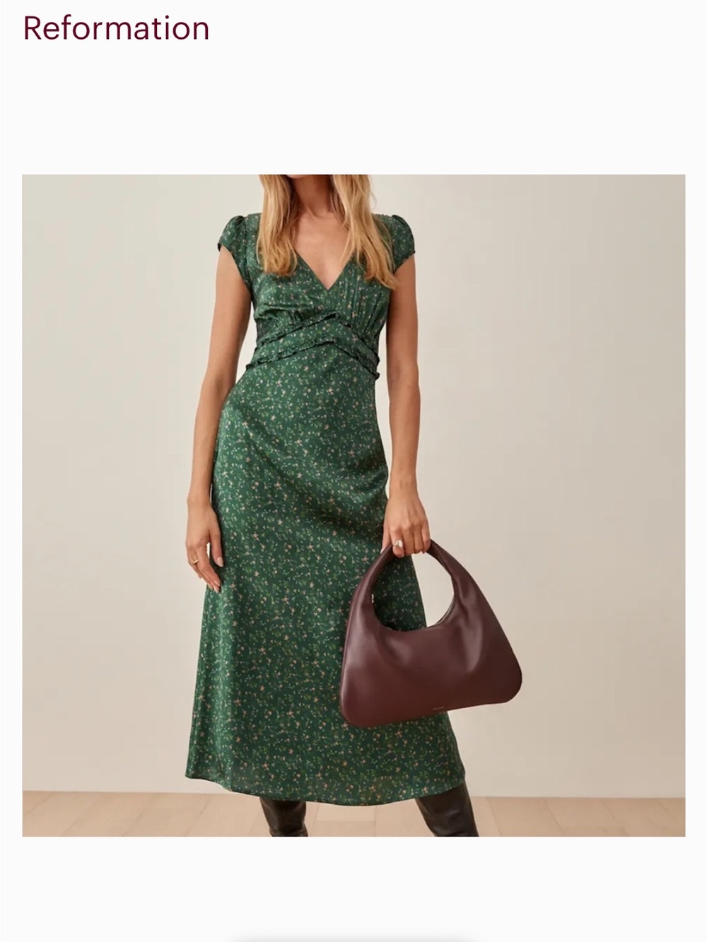 Reformation Kaye Silk Dress
